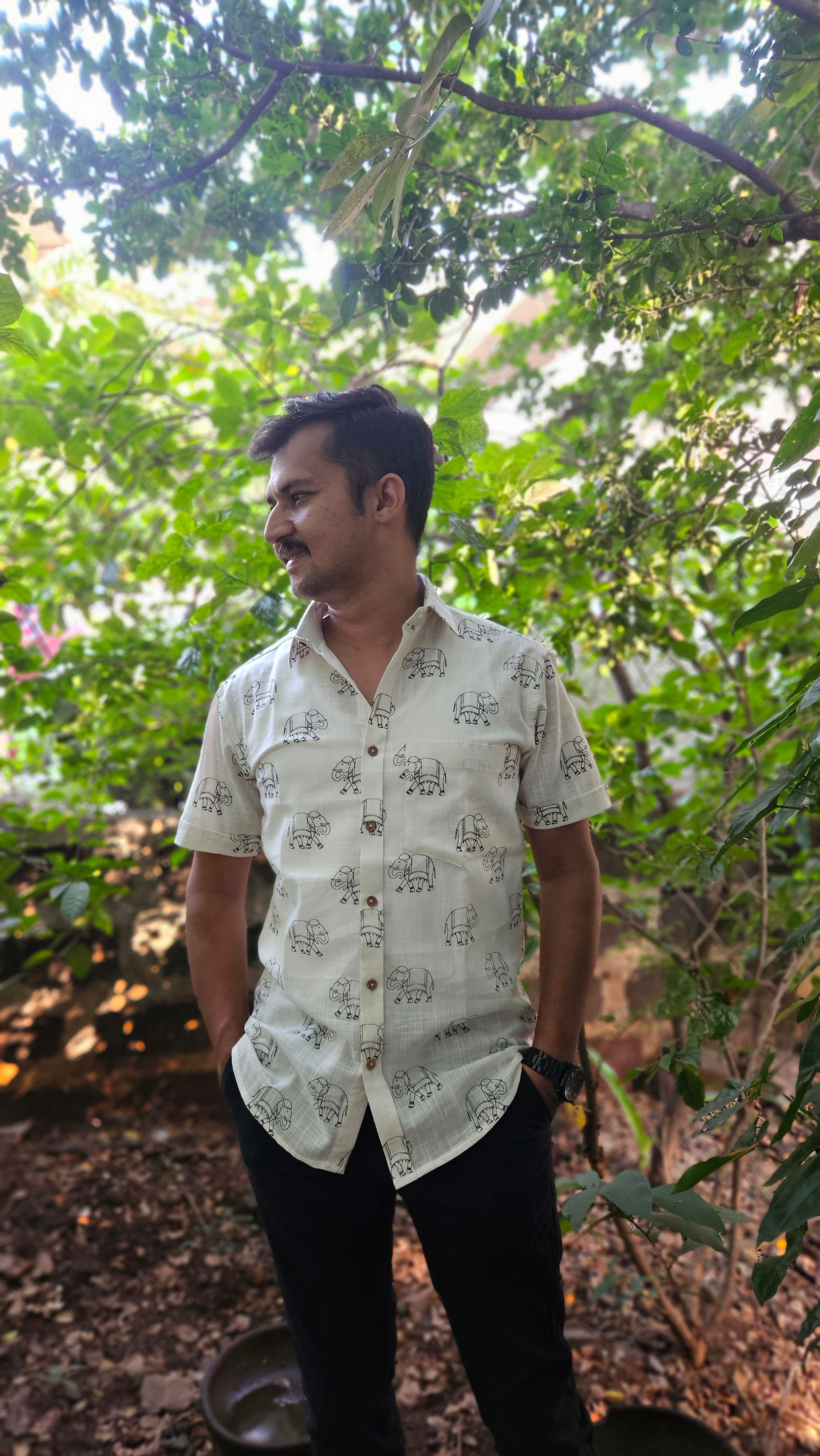 Elephant printed shirt