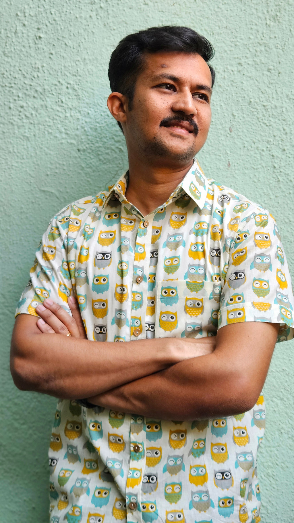 Owl printed shirt