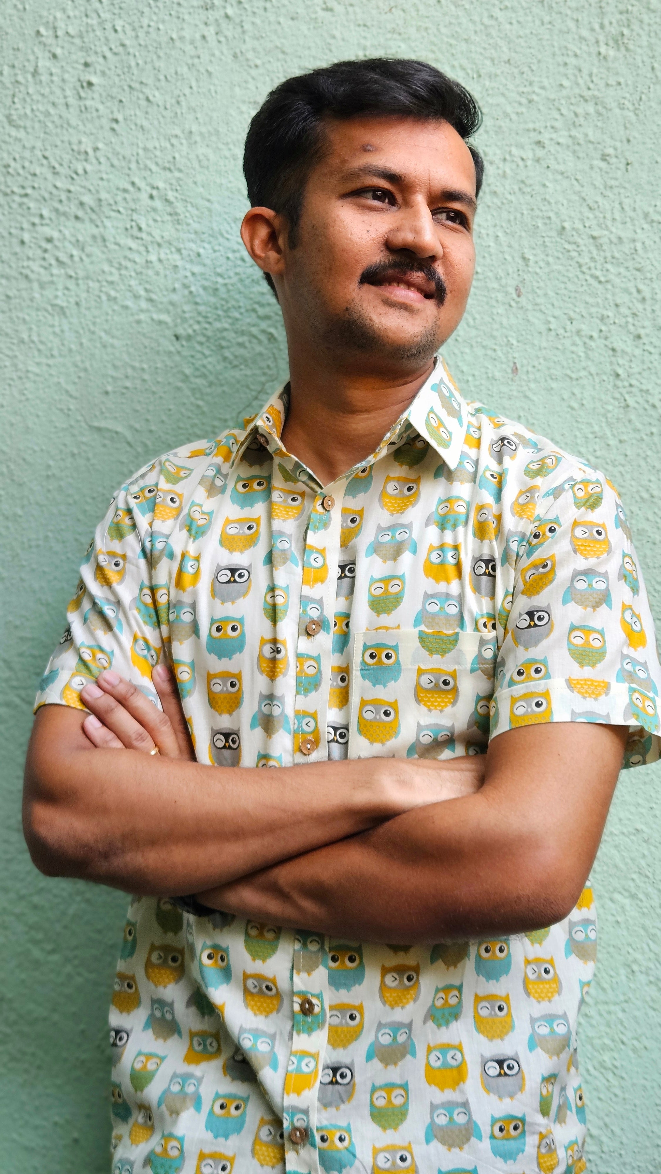 Owl printed shirt