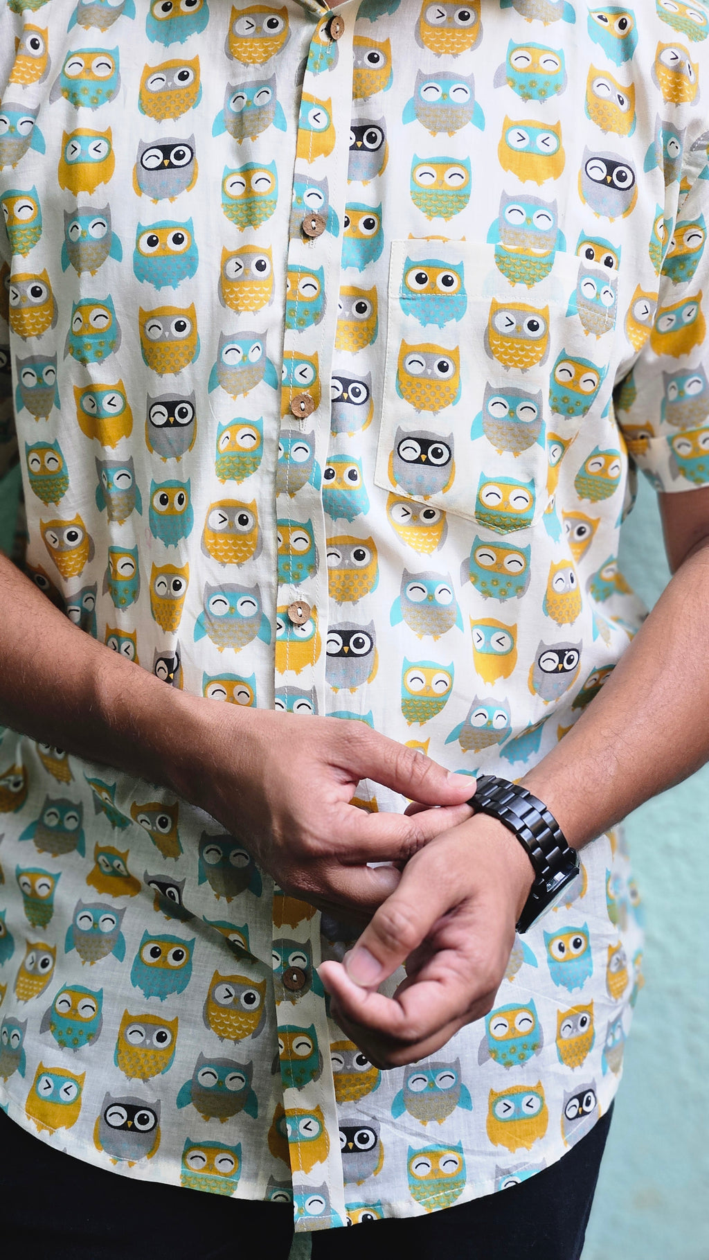 Owl printed shirt