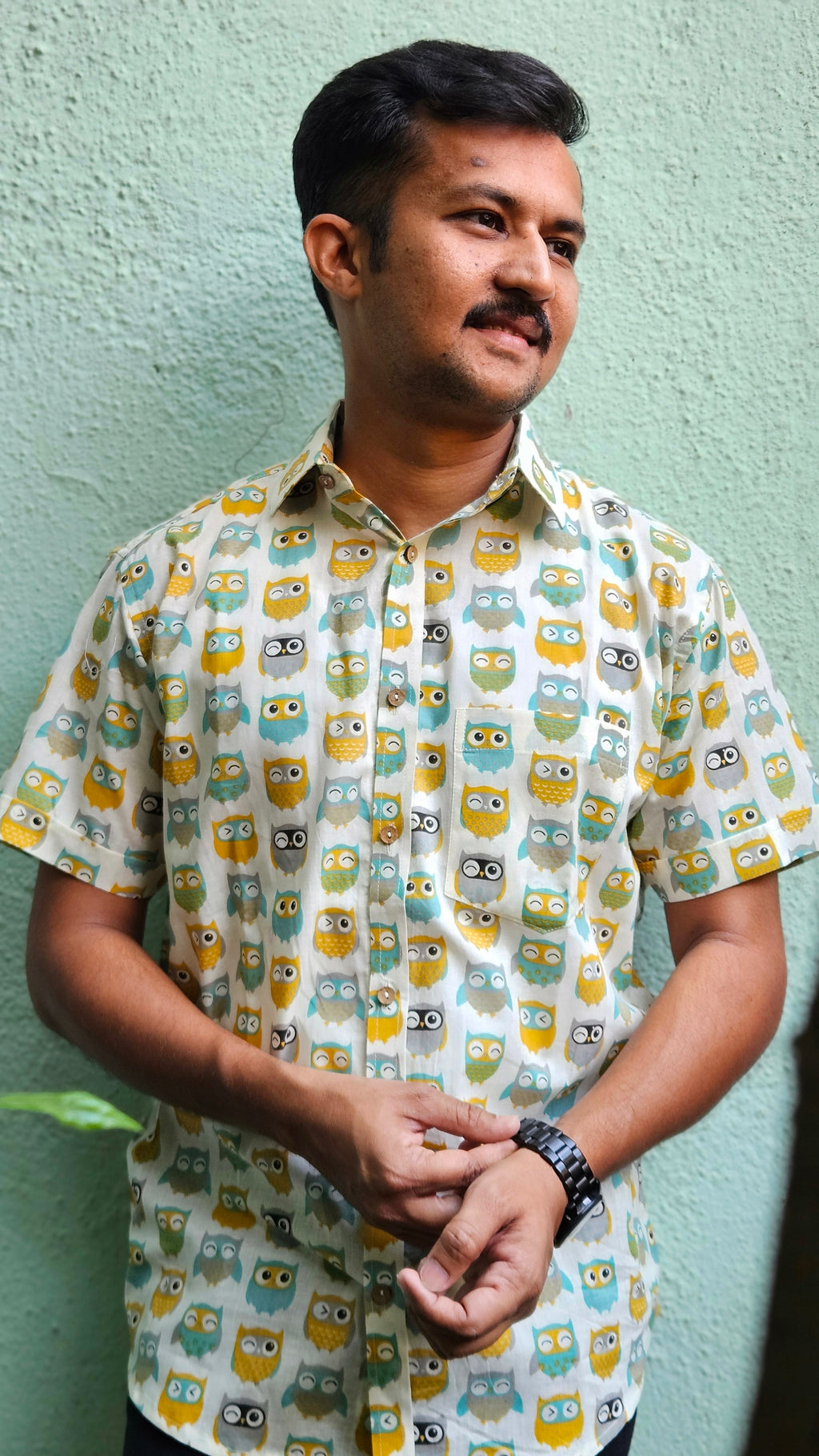 Owl printed shirt