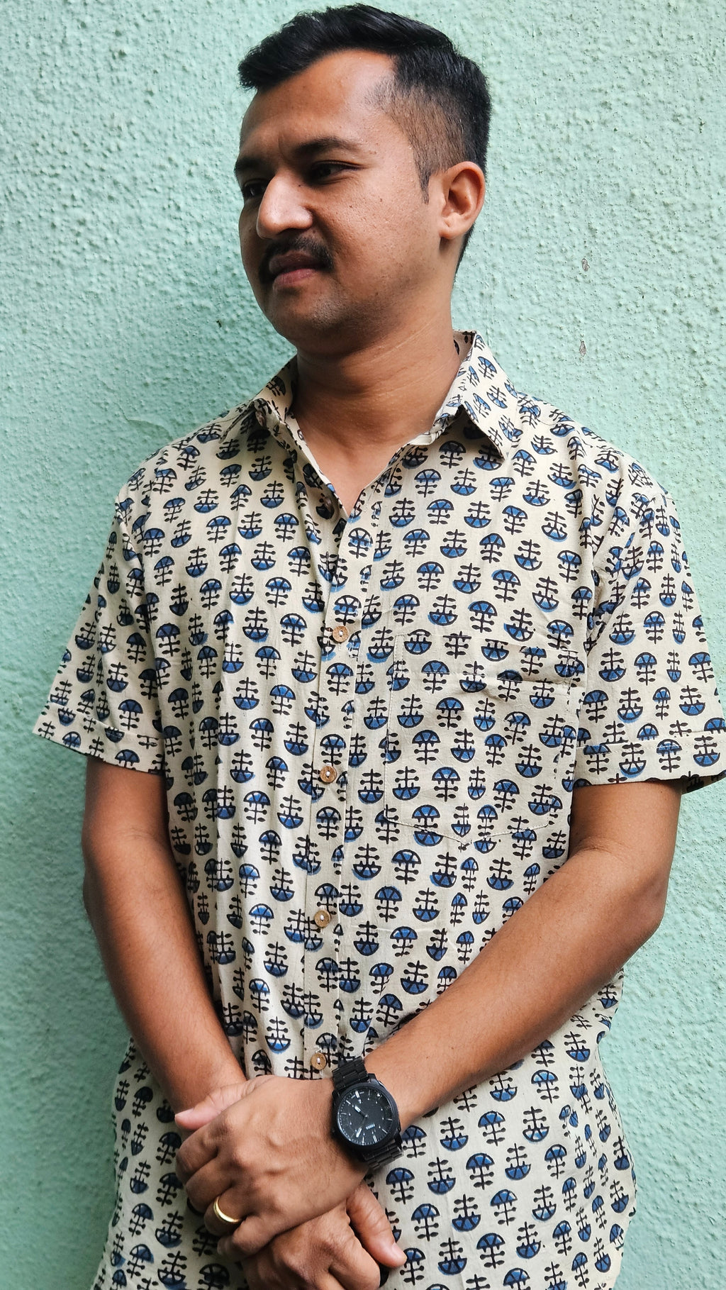 Handblock printed shirt