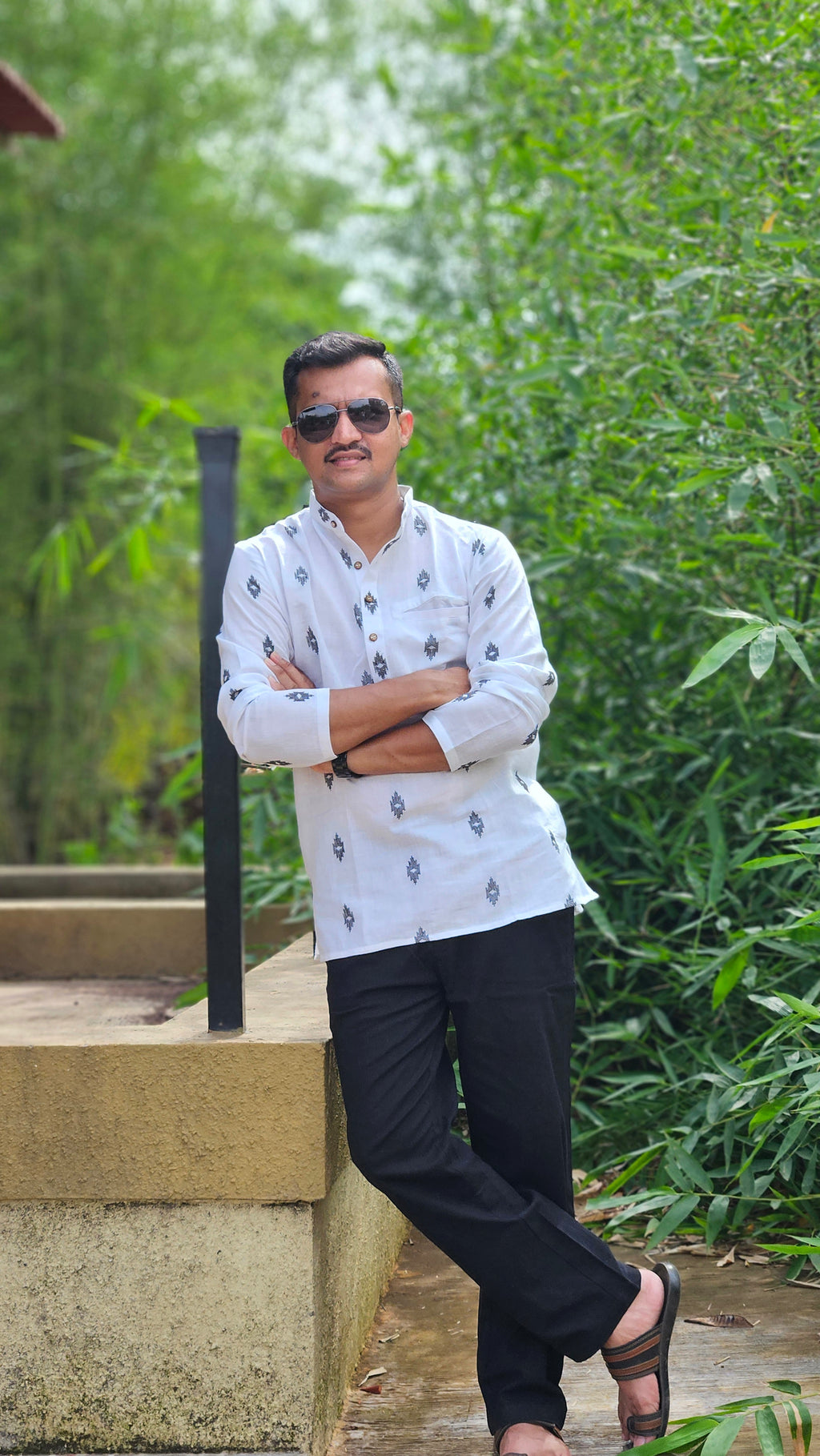 White handwoven short kurta 🤍