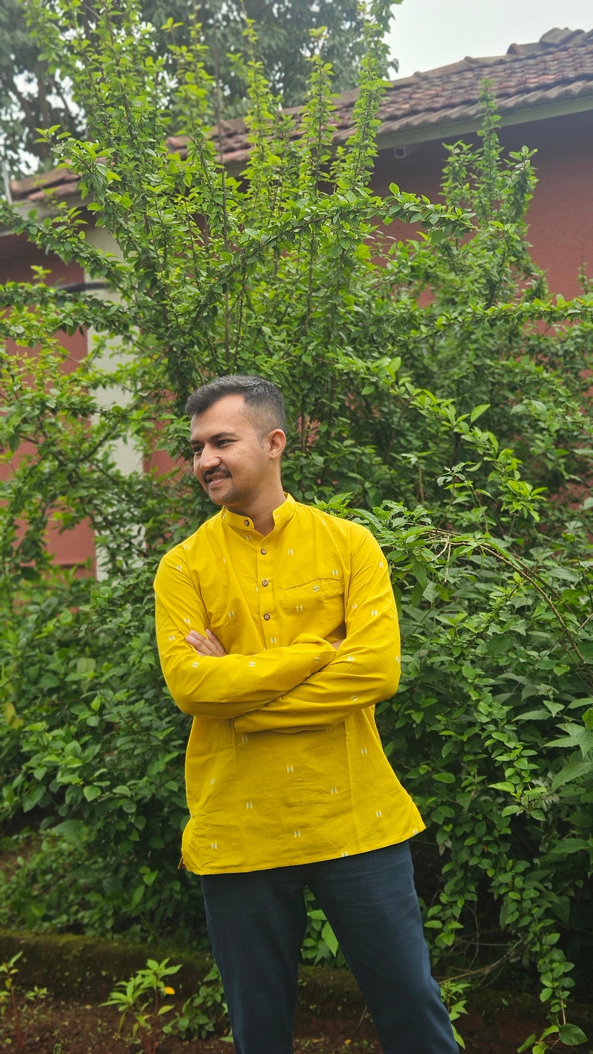 Mustard yellow short kurta 💛