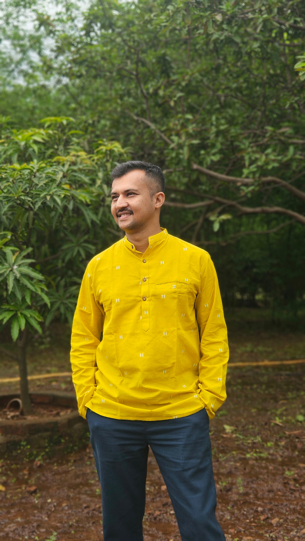 Mustard yellow short kurta 💛