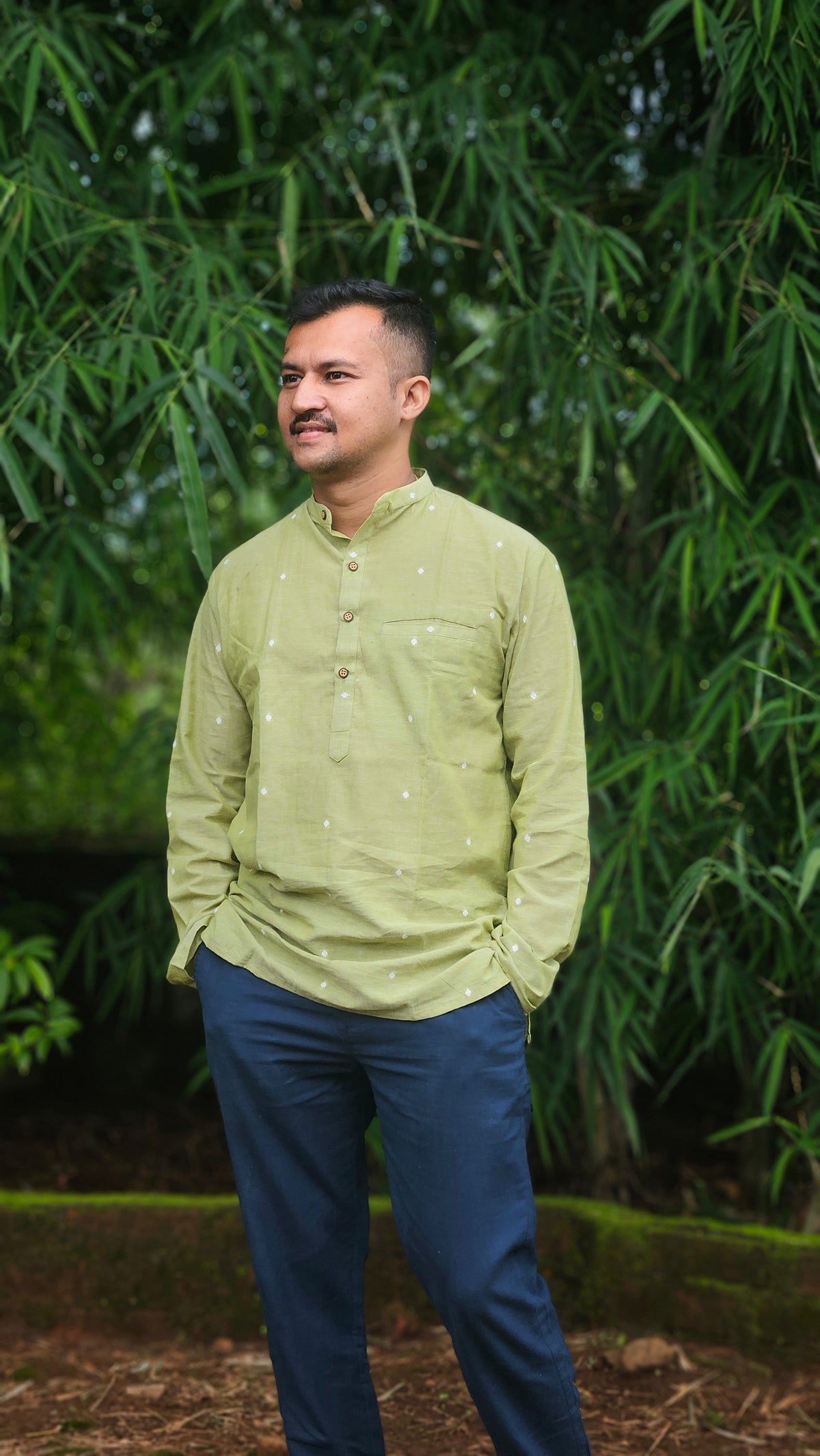 Pista bloom short kurta