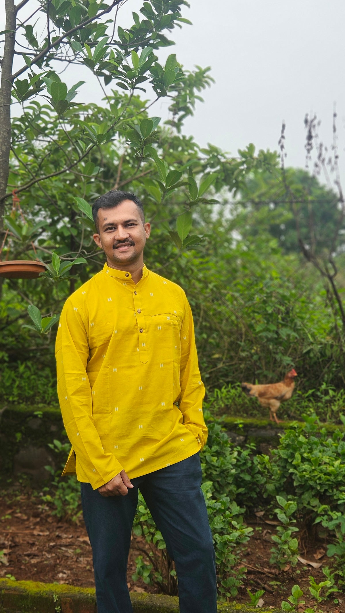 Mustard yellow short kurta 💛