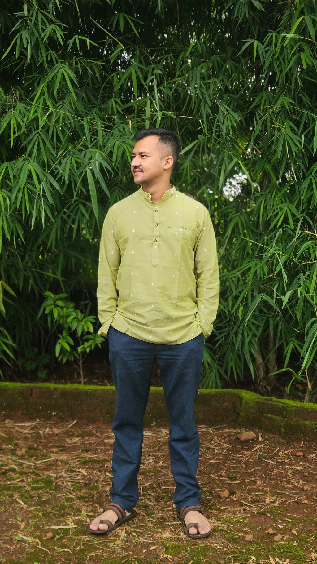 Pista bloom short kurta